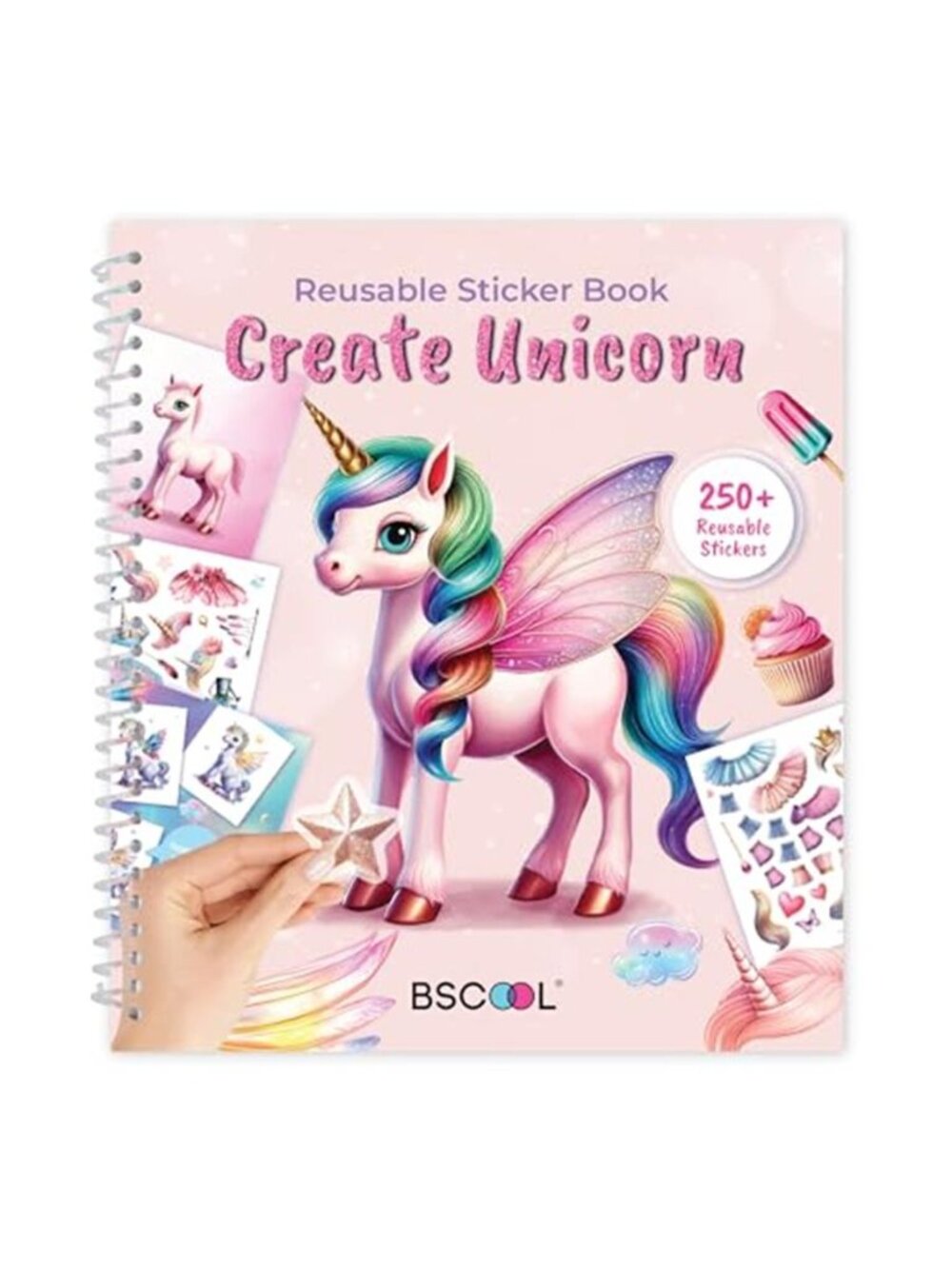 BSCOOL Unicorn Sticker Book Kids Activity Fashion Design Girls